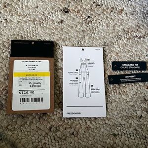 Women’s North Face Freedom Bib overalls-XL